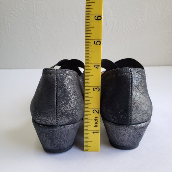 L'Amour Des Pieds Maryjane Comfort Shoes Gray Leather Slip On Strappy Shoe 7.5 - Picture 5 of 12